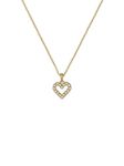 Ted Baker Amore Crystal Halo Heart Pendant Necklace For Women (Gold/Crystal)