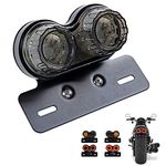 ANKIA 40-LED 40W Motorcycle Tail Light Integrated Running Lamp Brake&Turn Signal Light with License Plate Bracket for Harly Motorcycle Street Bike Cruiser Chopper (Black)