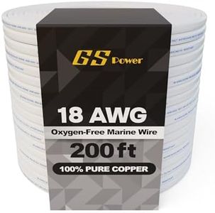 GS Power 18 AWG (American Wire Gauge) Tinned OFC Pure Copper Duplex Red Black Sheathed Double Conductor AC Marine Boat Battery Harness Wire. Cable Length: 200 Feet (Also in 100 FT)