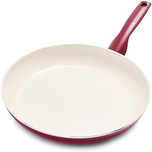 GreenPan Rio Healthy Ceramic Nonstick, Frying Pan, 12", Red