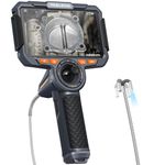 Teslong 3.9mm 4-Way Articulating Borescope with Light, 6'' IPS Endoscope Inspection Camera with 360 Articulated Probe, Flexible Automotive Mechanics Gadgets Fiber Optic Scope Cam (0.15inch-5FT)