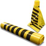 RE-GEN Biohazard Clinical Waste Disposal Tiger Stripe Sacks Bags (1 Roll, 50 Individual Bags) Size 73x98cm, 90Litre