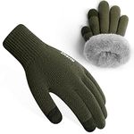 Rahhint Wool Kids Gloves for Boys Girls Winter Thermal Double Knit Gloves with Insulated Fleece Lined Keep Hand Warm Children Toddler Gift 3-15 Years