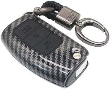 Coque de en TPU pour clé Voiture Ford,3 Buttons Boitier Clef Voiture Ford,étui pour Compatible avec Ford Fiesta/Focus/Galaxy/Fusion/Mondeo/Kuga - Noir