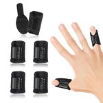 EDNYZAKRN 5Pcs Thumb Finger Splints, Finger Brace for Trigger Finger - Arthritis - Straightening, Finger Protectors Support for Thumb - Index - Middle - Ring - Little Fingers (Black)