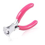 SPEEDWOX Mini End Nipper, 3" End Cutting Pliers with Pink PVC Handle, Jewelry Pliers for Beading Jewelry Making Wire Wrapping DIY Craft Hobby Supplies