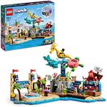 LEGO Friends Beach Amusement Park 41737 Building Toy Set with Technic Elements, Dolphin, Turtle, Seahorse Merry-Go-Round and Wave Machine, Toy for Kids 12 Plus and Teenagers