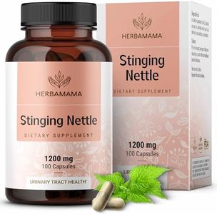 HERBAMAMA Stinging Nettle Root Capsules - Organic Stinging Nettle Root Powder Pills - Urtica Dioica Herbal Supplement - 100 Vegan Caps