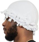 Veeta Superior Halo Turban Silk Satin Lined Head Wrap, Pre-Tied Tassel Turban for Men & Women, Turban Durag Wave Cap