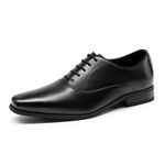 Bruno Marc Men's Dress Shoes Plain-Toe Lace Up Oxford Shoes Formal Oxfords,Size 9.5,Black,BMUMOX2505
