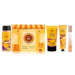 Plum BodyLovin' Vanilla Caramello Bath & Body Gift Set | Body Wash | Body Lotion | Hand Cream| Perfume | Long-Lasting Warm Vanilla Fragrance | Gift Set For Women | Gifting For Birthday, Valentine's, Anniversary, Rakhi & Special Occasions| Premium Gift Packaging | Pack Of 4