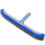 Aquatix Pro Heavy Duty Pool Brush Premium 18" Aluminium Swimming Pool Cleaning Brush with Stainless Steel Bristles & EZ Clips, These Heavy Duty Brushes Cleans Walls, Tiles and Floors Effortlessly