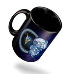 ECFAK Aries Zodiac Sign with Quotes Printed Black Coffee/Tea Mug for Birthday Gifts for Friend | Horroscope | Gifting Mug