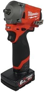 Milwaukee M12 FIW38-622X Fuel™ Impact Wrench Kit 12V 1 x 2.0Ah & 1 x 6.0Ah Li-ion