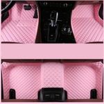 77YLMT77 Customize All-Weather Protection Leather Floor Mats for 98.8% Cars, SUVs,Sports Car and Trucks According to Automotive Model (Pink)