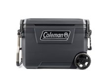 Coleman Convoy 65QT Heavy-Duty Insulated Hard Cooler with Wheels, 66 L capacity, Keeps Ice for 5 Days, Full foam insulation, Large Durable Portable Cool Ice Box for Rugged Outdoor Use & Jobsites