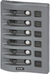 Blue Sea Systems WeatherDeck 12V DC Waterproof Circuit Breaker Panel - Gray, 6 Positions