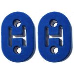 Universal 12mm Hole Car Heavy Duty Exhaust Tail Pipe Rubber Mount Bracket Hanger (Twin Pack)