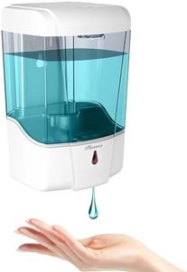 PLUSSEN Distributore automatico di sapone da parete senza foratura, adatto per bagni, cucine, distributori di disinfettante commerciale 600ML