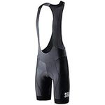 Souke Sports Men's Cycling Bib Shorts 4D Padded Bike Biking Pants Breathable Compression Bicycle Tights Black