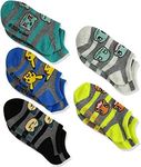 Pokemon Boys 5 Pack No Show Socks, 