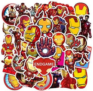 [FOCUS's Stickers]35Pcs Iron Man Stickers for Laptop Cellphone Water Bottle Skateboard Luggage Car Bumper, etc FJHSL