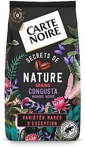 CARTE NOIRE - Café Grain Carte Noire "Secrets de Nature" - Congusta & Mundo Novo - Certifié Rainforest Alliance - Paquet de 1 kg - Fabriqué en France