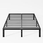 LUKIROYAL Low Bed Frame, 10-Inch Metal Bed Frame Queen Size, Heavy Duty Low Profile Bed Frame with Steel Slats, Easy Assembly Noise-Free Queen Bed Frame No Box Spring Needed - Non-Slip, Black