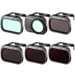 K&F Concept Camera Lens Filter Set Compatible with Mavic Mini/Mini 2/Mini SE (UV, CPL, ND8, ND16, ND32, ND64) HD Multi-Layer Coatings