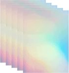 Bleidruck 20 Sheets 8.25x11.7 Inches Clear Holographic Premium Cold Laminated Film Glitter Holographic Overlay Laminating Self Adhesive Film