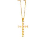 Faith & Gospel Christian Crucifix Necklace Jesus Christ Gold Diamond Jewelry Pendent Christianity Cross Minimalist Pendant Chain