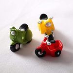 BHOOLU&GOOLU Cute miniature Resin Tricycle for Garden Decoration - 3 Pcs Set