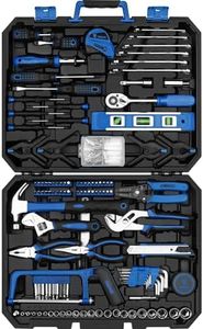 DEKOPRO Tool Set: 228 Piece Home Tool Kit, Household Basic Repair Tool Set Comes with Storage ToolBox, Socket Wrench Set for Car, Hand Tool Box Set for Home - Blue