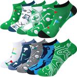 ShinyMatch 10 Pairs Summer Golf Socks Novelty Athletic Low Cut Golf No Show Sock Golfer Gift for Men Birthday Father's Day Gifts