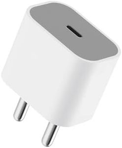 Charger Original 20W Adapter Fast USB Type C for iPhone 16/16 Plus/16 Pro/16 Pro Max, 15/15 Plus/15 Pro/15 Pro Max, iPhone 14/13/12 & Others PD 3.0 20 Watt BIS Certified 2 Years Warranty