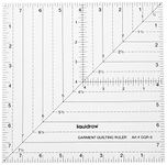 Liquidraw Square Quilting Ruler, Clear Acrylic Template, 8", GQR-8IN