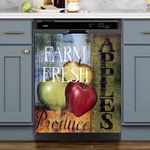 Farm Fresh Sweet Fruit Dishwasher Magnet Cover Magnetism Dishwasher Shield Magnetic Microwave Lid Apple Magnetic Refrigerator Sticker Kitchen Dishwasher Decor 23Wx26H Inches(Magnet)