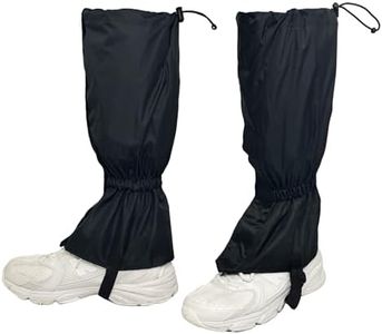BUBEHYMY 1 Pairs Gators for Hiking Boots,Adjustable Leg Gaiters for Women and Men Boots, Waterproof and Breathable Trail Gaiters for Hiking, Snow and Garden Weeding (Style B-Black)