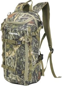 HUNTPAL Hunting Backpack, Waterproof Camo Hunting Day Pack with Storage Pockets, Long-Lasting Large Capacity Backpack for Rifle Shotgun Bow Gun