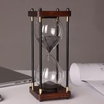 Premium Large Hourglass Sand Timer 60 Minutes, Decorative Sandglass Clock, Modern Hour Glass Timers Gift for Men & Women, Time Management Tools for Classroom Kitchen Home Office Desk Decor