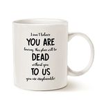 This You are Dead to Us Mug Coworker Leaving Gifts, I Can't Believe You are Leaving Mug New Job, Goodbye, Good Luck Gifts for Coworkers, Boss, Friends, 11 Oz Farewell to Colleagues Cup