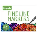 Crayola Adult Coloring, 40Ct Fine Line Markers, Great for Adult Coloring Books