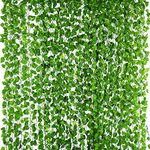 SAI PRASEEDA Wall Hanging Artificial Creeper Plant Strings with Leaves_Set of 24_Green Color_for Interior Decoration_Art_Craft SPLFSG16