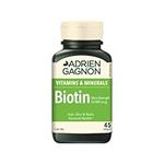 Adrien Gagnon - Biotin Ultra-Strength 10000 mcg, for Thicker Hair, Healthier Skin, and Stronger Nails, 45 softgels