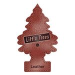 Little Trees Air Freshener Tree MTR0016B Leather Fragrance For Car Home Boat Caravan - 24 Pack