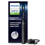 Philips Sonicare 5300 Electric Toothbrush, Sonic Toothbrush with 2 Intensity Levels, Pressure Alert, EasyStart, SmarTimer and BrushPacer, Black, Model HX7101/01