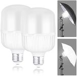 NEEWER E26 35W LED Light Bulbs, 2 Packs, 3150 Lumens/5700K/CRI 93+/15000h Lifespan, Bright Video Photography Lighting, Silent/No Flicker/Non Dimmable 350W Incandescent Equivalent, UL Certified