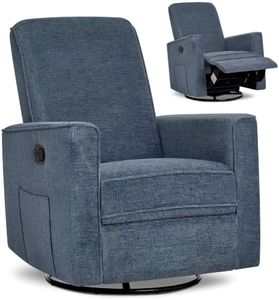 Evolur Raleigh Plus Nursery Glider Recliner, GREENGUARD Gold, Blue Fog