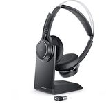 Dell Premier Rechargeable Wireless ANC Headset Wl7022,On-Demand ANC Switch&Mute Button,Over Ear,Black