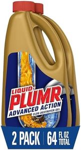 Liquid-Plumr Advanced Action Clog Destroyer Gel, Works on Multiple Clog Types, Hair Clog Remover That Deodorizes and Freshens, Safe for All Septic Systems and Pipes, 2 Bottles, 32 fl. oz. Bottle